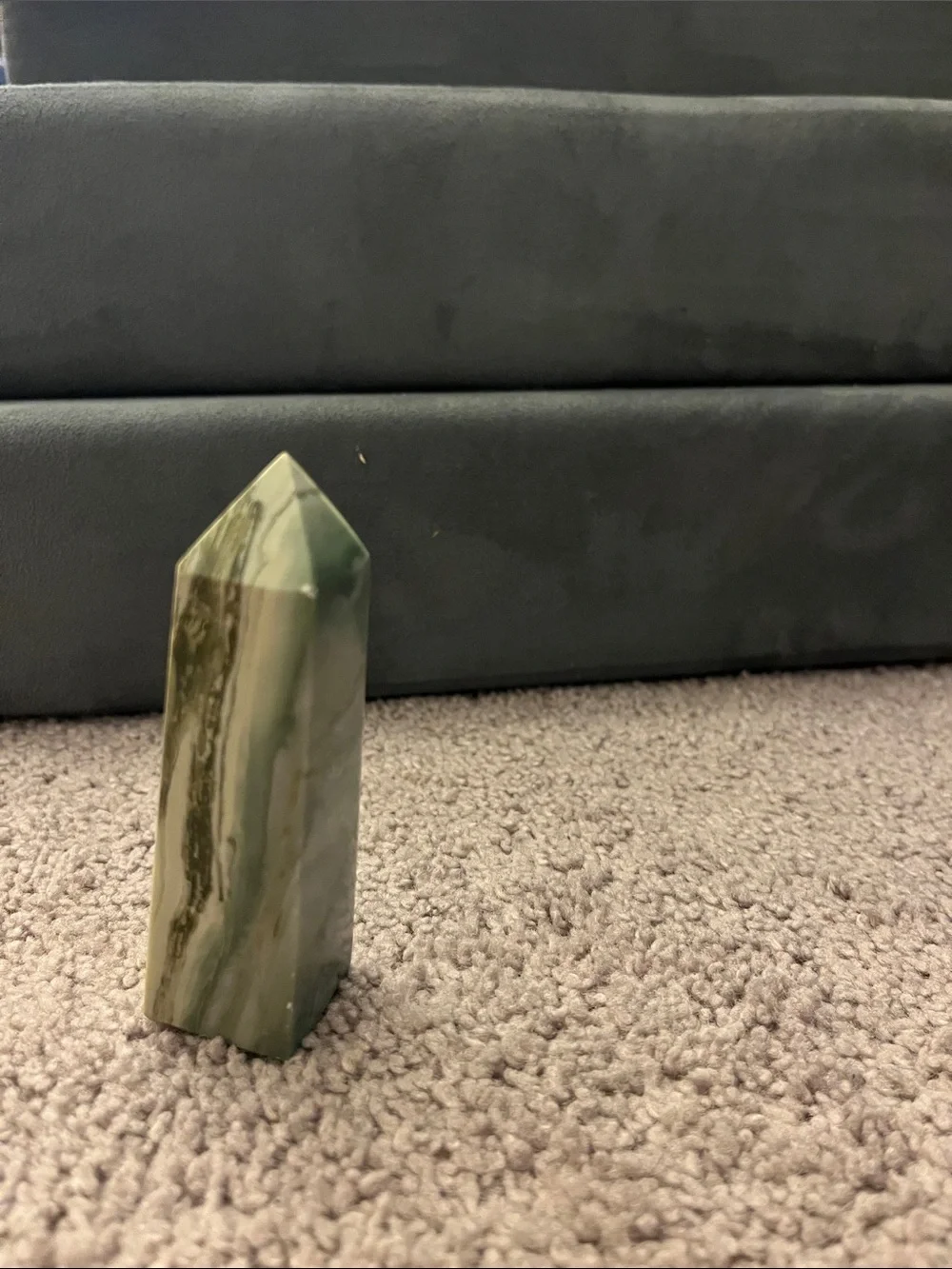 Green and White Crystal Tower Set